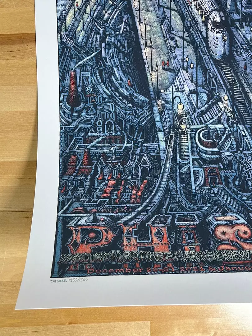 Phish - 2021 David Welker Poster New York, NY MSG Madison Square Garden 8 Phish - 2021 David Welker Poster New York, NY MSG Madison Square Garden