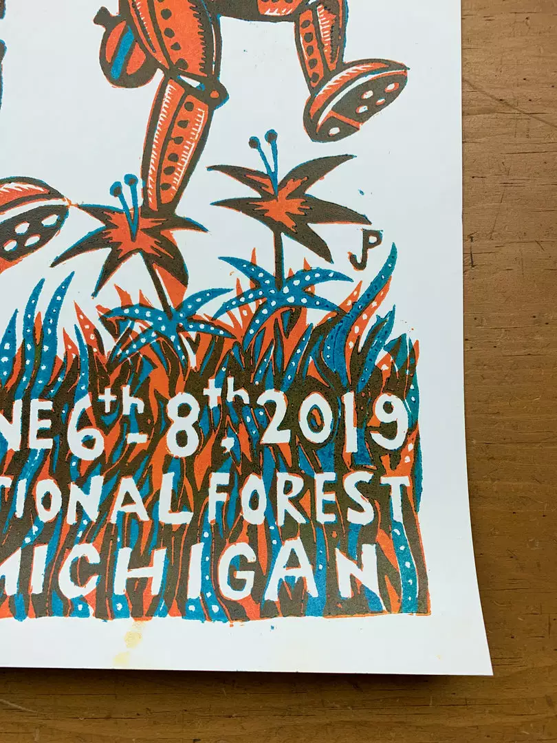 Camp Greensky - 2019 Jim Pollock Poster Wellston, MI Music Festival Gig Posters 7 Camp Greensky - 2019 Jim Pollock Poster Wellston, MI Music Festival Gig Posters
