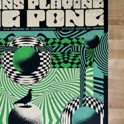 Pigeons Playing Ping Pong - 2022 Status Serigraph Poster OR/WA Run Gig Posters 11 Pigeons Playing Ping Pong - 2022 Status Serigraph Poster OR/WA Run Gig Posters