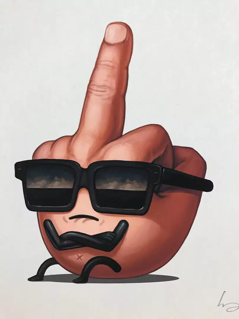 MF Dude - 2017 Mike Mitchell Poster Print Middle Finger Art Prints 3 MF Dude - 2017 Mike Mitchell Poster Print Middle Finger Art Prints