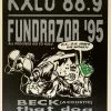 TAZ KXLU Fundraiser - 1995 T.A.Z. Poster Beck Los Angeles, CA 1st Ed Gig Posters