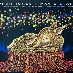 Colorado Norah Jones - 2019 Todd Slater Poster Red Rocks Morrison, CO AP