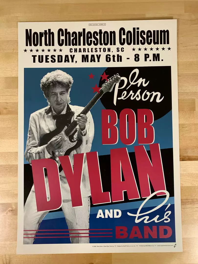 Bob Dylan - 2003 Geoff Gans Poster North Charleston Coliseum 4 Bob Dylan - 2003 Geoff Gans Poster North Charleston Coliseum