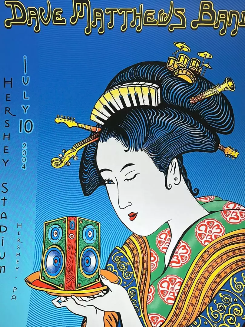 Gig Posters Dave Matthews Band - 2004 EMEK Poster Hershey Park Stadium PA 3 Gig Posters Dave Matthews Band - 2004 EMEK Poster Hershey Park Stadium PA