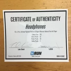 Headphones - Luke Chueh Poster, Limited Edition Art Print S/n 19 Headphones - Luke Chueh Poster, Limited Edition Art Print S/n