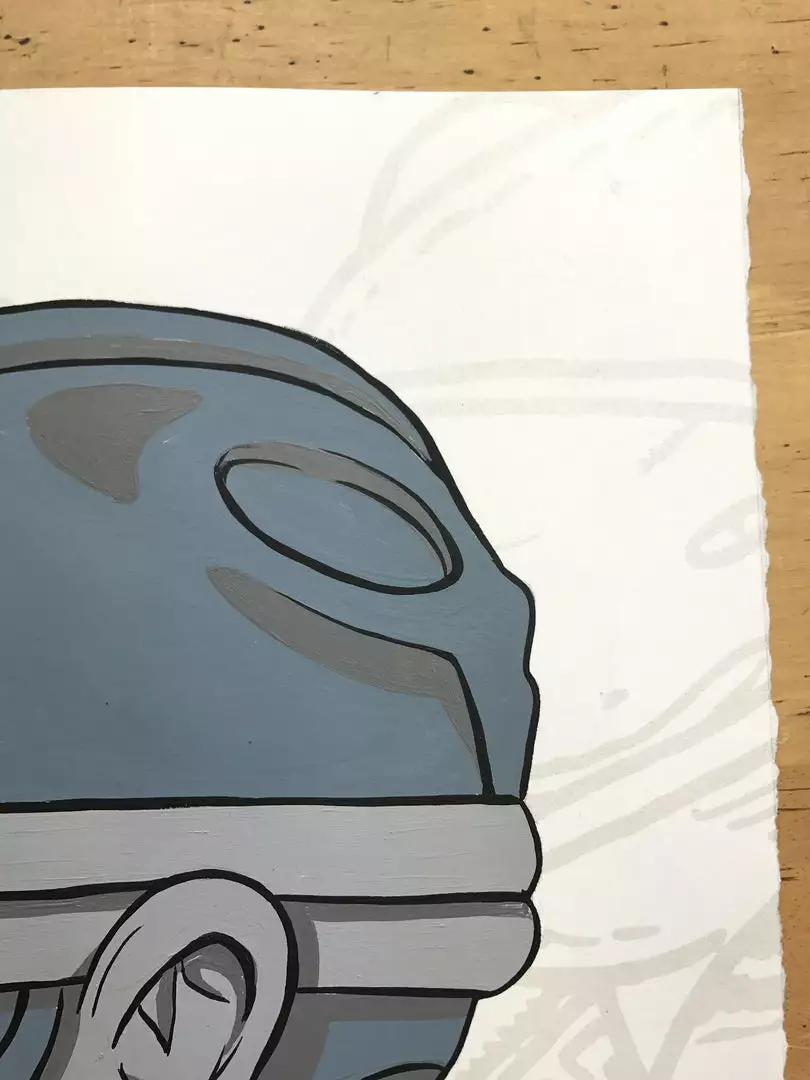 Fly Boy - 2016 Hebru Brantley ORIGINAL Painting Beyond Kirby Flyboy Original Artwork 6 Fly Boy - 2016 Hebru Brantley ORIGINAL Painting Beyond Kirby Flyboy Original Artwork