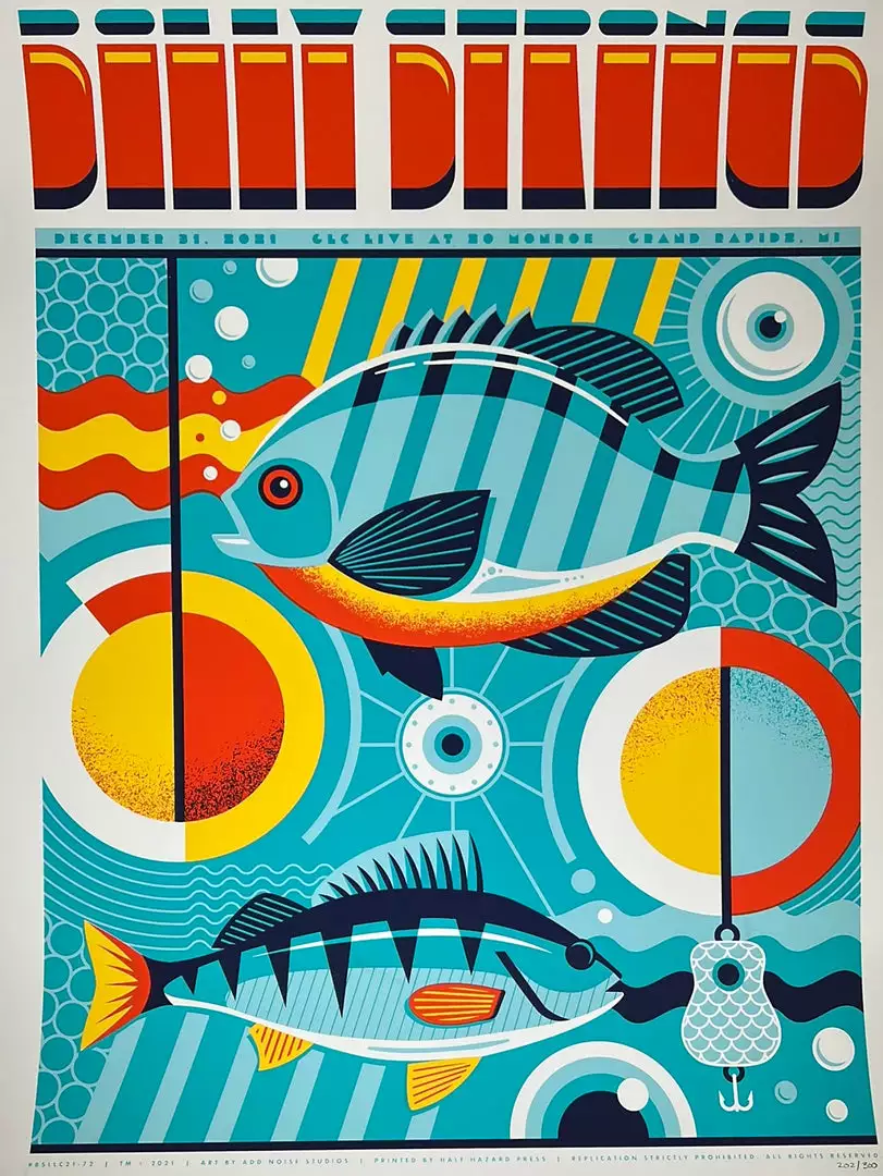 Billy Strings - 2021 Mike Tallman Poster Grand Rapids, MI 12/31 1st Gig Posters 3 Billy Strings - 2021 Mike Tallman Poster Grand Rapids, MI 12/31 1st Gig Posters