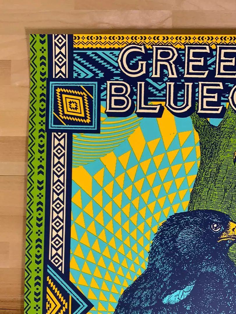 Greensky Bluegrass - 2019 Status Serigraph Poster Red Rocks, Morrison, CO 1st 5 Greensky Bluegrass - 2019 Status Serigraph Poster Red Rocks, Morrison, CO 1st