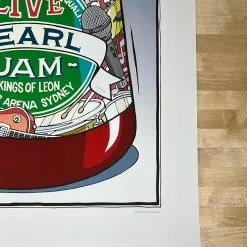 Pearl Jam - 2006 Daymon Greulich Poster Sydney, AUS Kings Of Leon Gig Posters