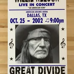 Willie Nelson - 2002 Franks Brothers 10/25 Poster Dallas, TX 5 Willie Nelson - 2002 Franks Brothers 10/25 Poster Dallas, TX