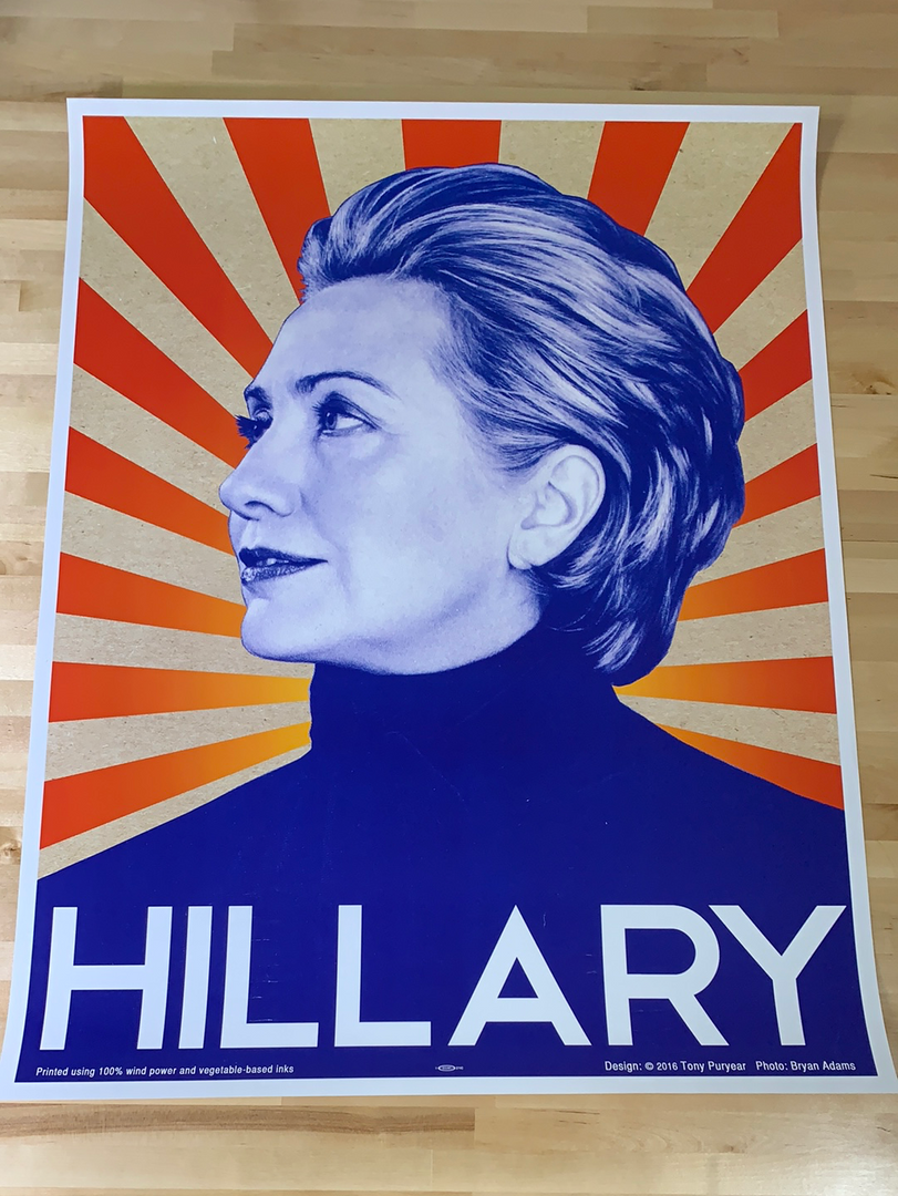 Hillary Clinton - 2016 Tony Puryear 1st Edition Original Poster, Art Print Gig Posters 4 Hillary Clinton - 2016 Tony Puryear 1st Edition Original Poster, Art Print Gig Posters