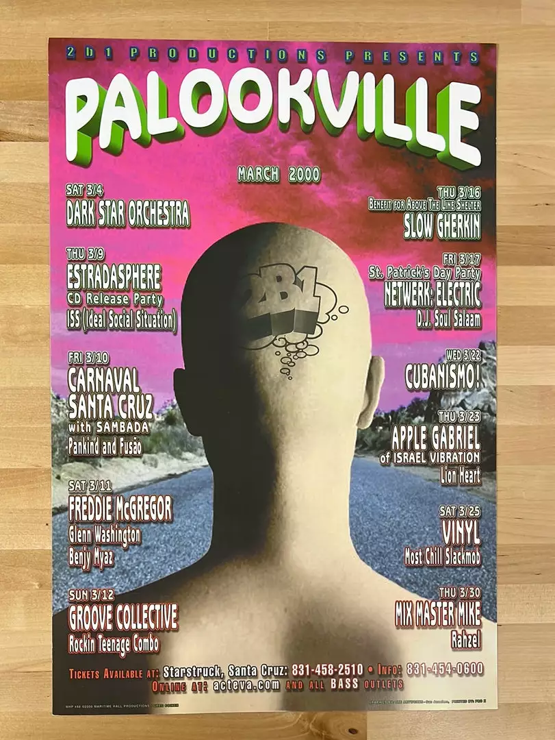 The Artworks MHP 88 March - 2000 Poster Palookaville Santa Cruz, CA 1st 4 The Artworks MHP 88 March - 2000 Poster Palookaville Santa Cruz, CA 1st