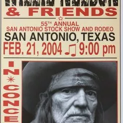 Willie Nelson - 2004 Franks Brothers 2/21 Poster San Antonio, TX
