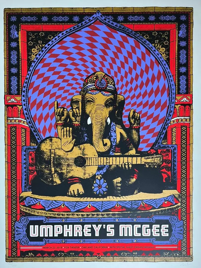 Gig Posters Umphrey's McGee - 2018 Nate Duval Poster Oakland, CA 3 Gig Posters Umphrey's McGee - 2018 Nate Duval Poster Oakland, CA