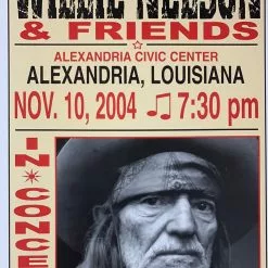 Willie Nelson - 2004 Franks Brothers 11/10 Poster Alexandria, LA