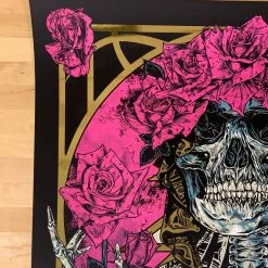 Grateful Dead - 2021 Rhys Cooper Poster Art Print Pink Gold Foil Foil Posters