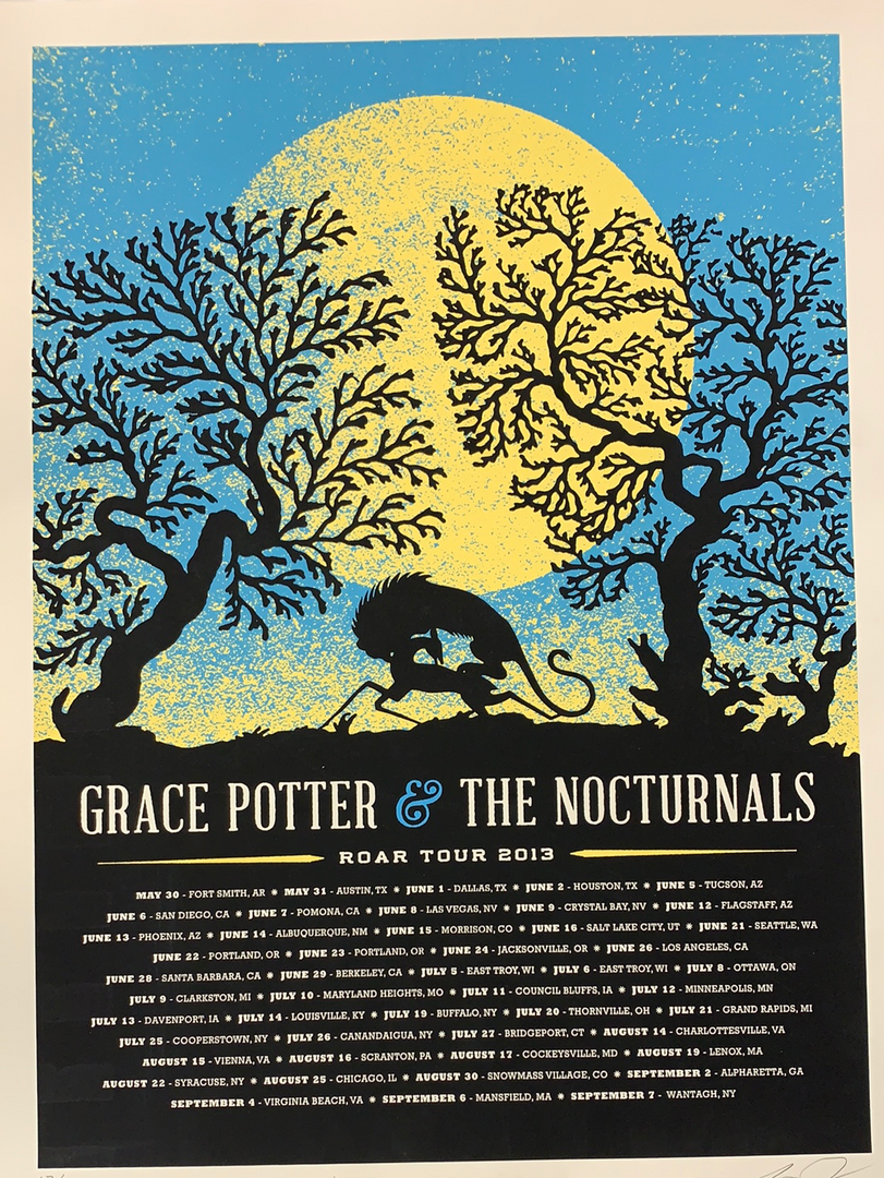 Gig Posters Grace Potter - 2013 Aesthetic Apparatus Poster (damaged) Road Tour BLUE 3 Gig Posters Grace Potter - 2013 Aesthetic Apparatus Poster (damaged) Road Tour BLUE