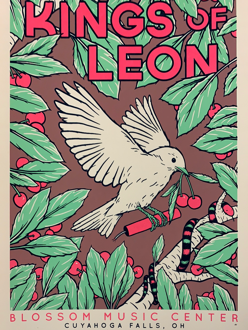 Kings Of Leon - 2017 Dan Grissom Poster Cuyahoga Falls, OH Blossom Music 3 Kings Of Leon - 2017 Dan Grissom Poster Cuyahoga Falls, OH Blossom Music
