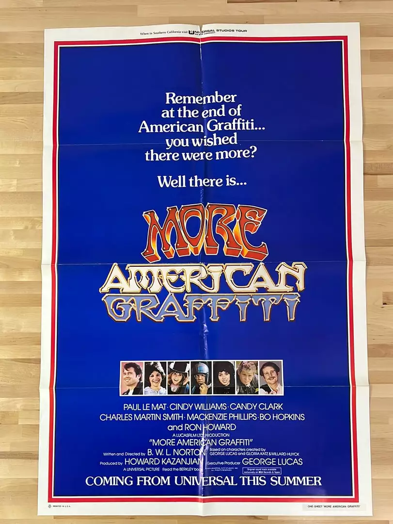 Sold Out Posters More American Graffiti - 1979 Original One Sheet Poster Movie Cinema Ron Howard Movie/TV Posters 4 Sold Out Posters More American Graffiti - 1979 Original One Sheet Poster Movie Cinema Ron Howard Movie/TV Posters
