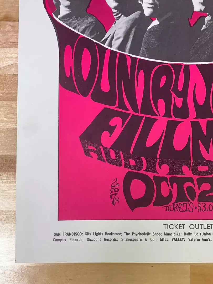 Yardbirds - 1966 John H Myers Poster San Francisco, CA The Fillmore 2nd 8 Yardbirds - 1966 John H Myers Poster San Francisco, CA The Fillmore 2nd