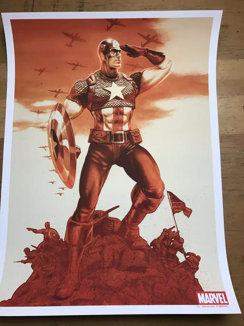 Movie/TV Posters Captain America - 2016 John Keaveney Poster NYCC 5 Movie/TV Posters Captain America - 2016 John Keaveney Poster NYCC