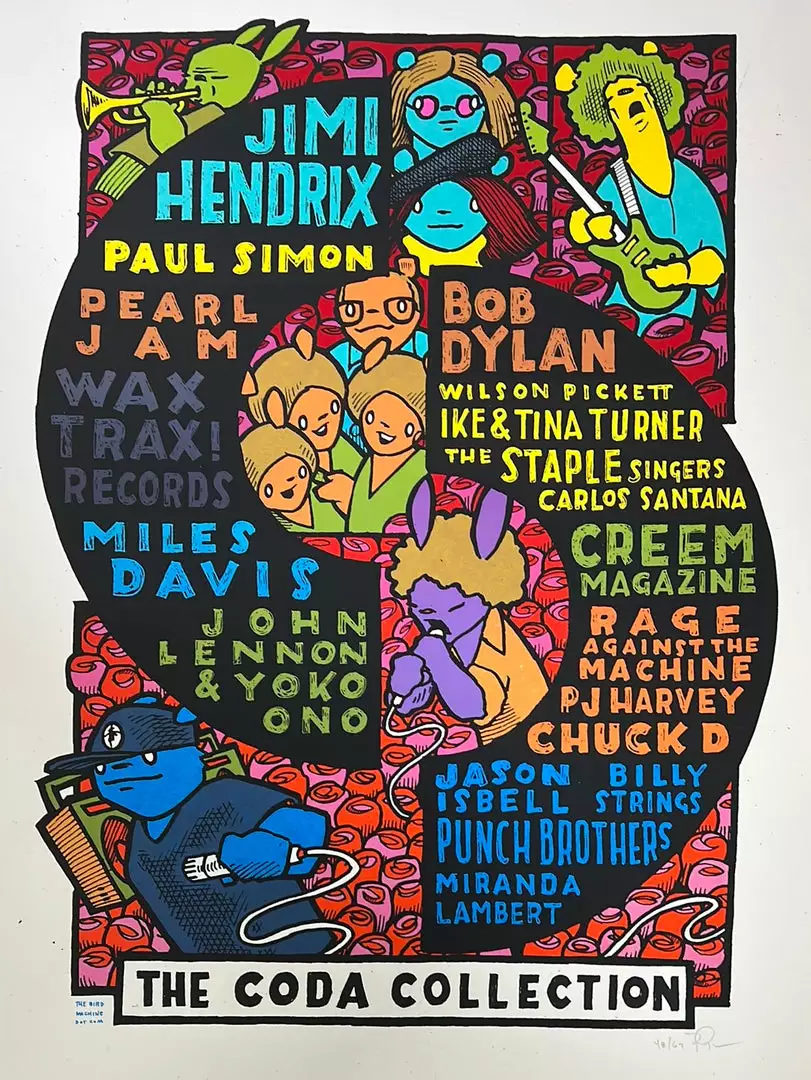 Art Prints The Coda Collection - 2021 Jay Ryan Poster Pearl Jam, Billy Strings, Hendrix 3 Art Prints The Coda Collection - 2021 Jay Ryan Poster Pearl Jam, Billy Strings, Hendrix