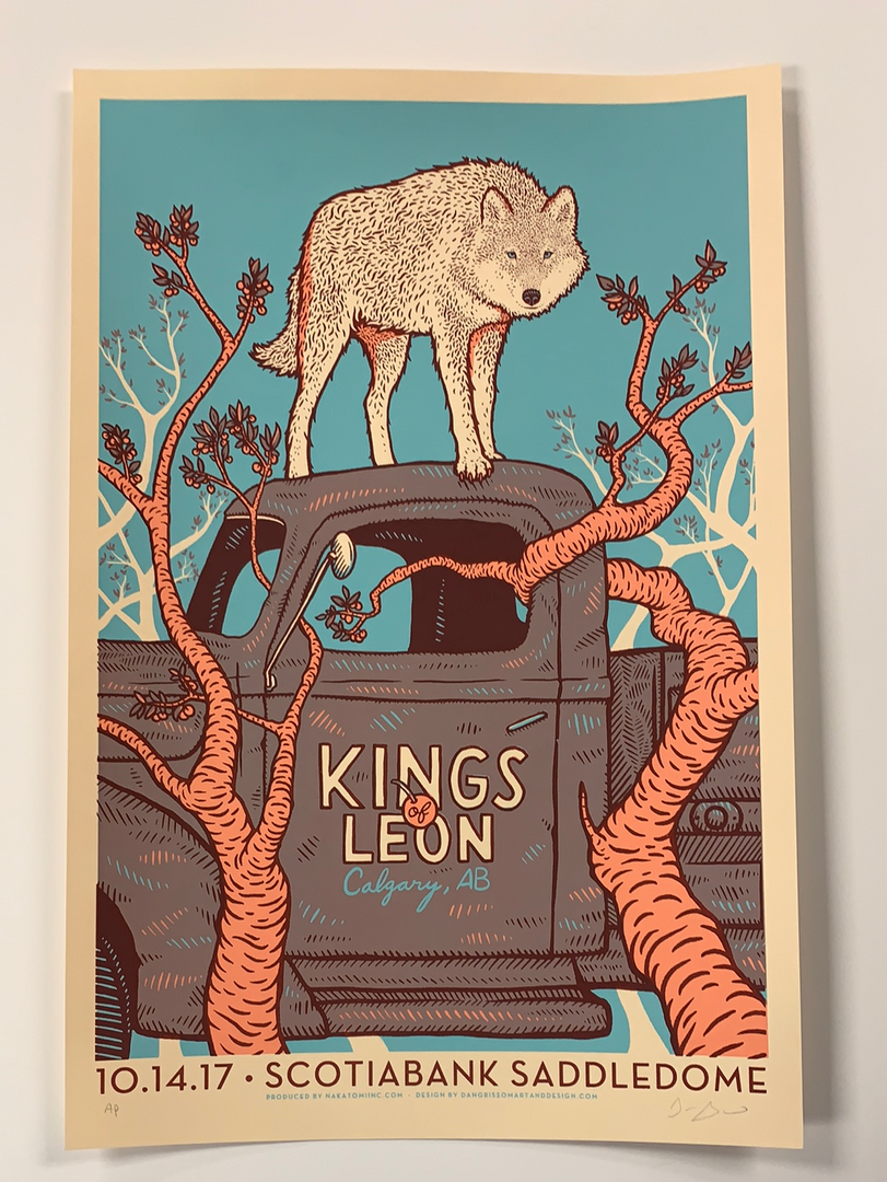 Kings Of Leon - 2017 Dan Grissom Poster Calgary, AB Scotiabank Gig Posters 4 Kings Of Leon - 2017 Dan Grissom Poster Calgary, AB Scotiabank Gig Posters