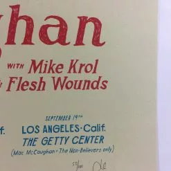 Mac McCaughen - 2015 Landland Poster West Coast Tour Gig Posters