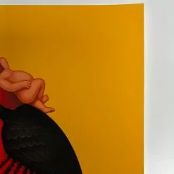 Fat Bird - 2020 Mike Mitchell Poster Yellow Fronted Woodpecker Yellow Variant