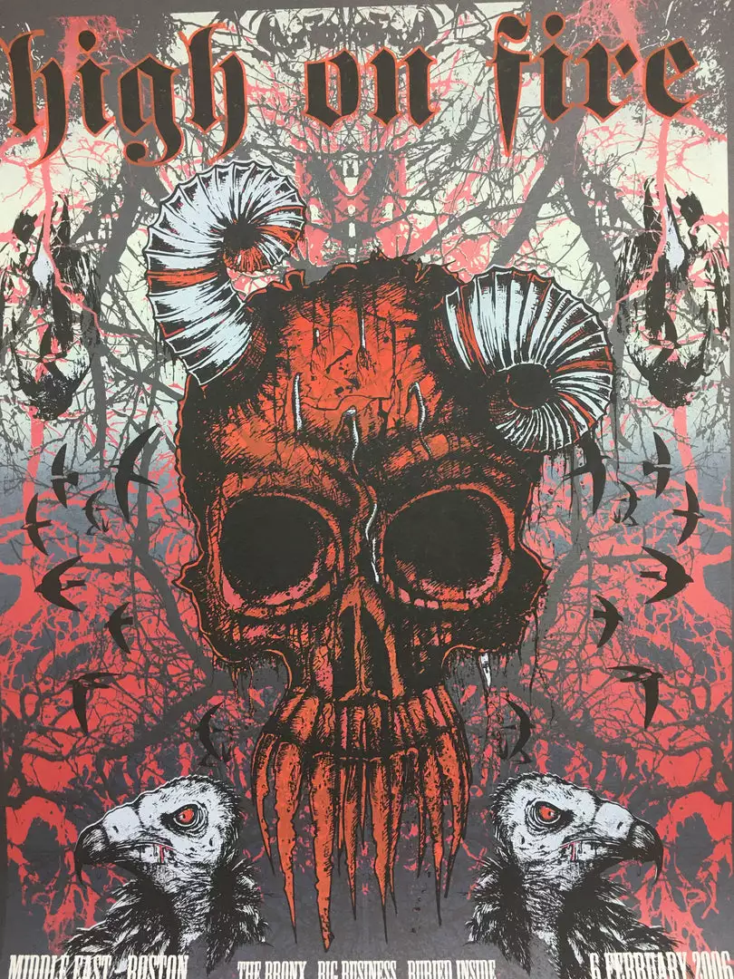 High On Fire - 2006 Burlesque Of North America Poster Boston, MA Middle East 3 High On Fire - 2006 Burlesque Of North America Poster Boston, MA Middle East