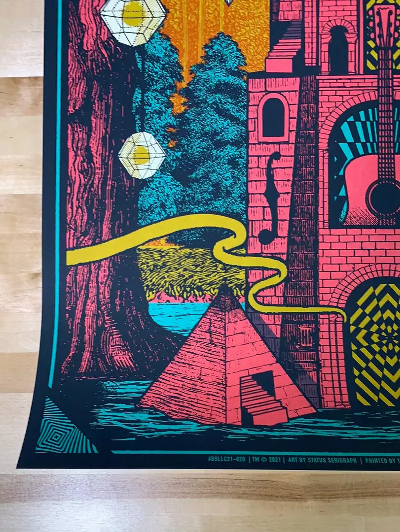 Billy Strings - 2021 Status Serigraph Poster Mobile, AL 4/11 Gig Posters 8 Billy Strings - 2021 Status Serigraph Poster Mobile, AL 4/11 Gig Posters