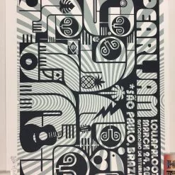 Pearl Jam - 2018 Don Pendleton Poster Sao Paulo, BRA Lollapalooza S/N