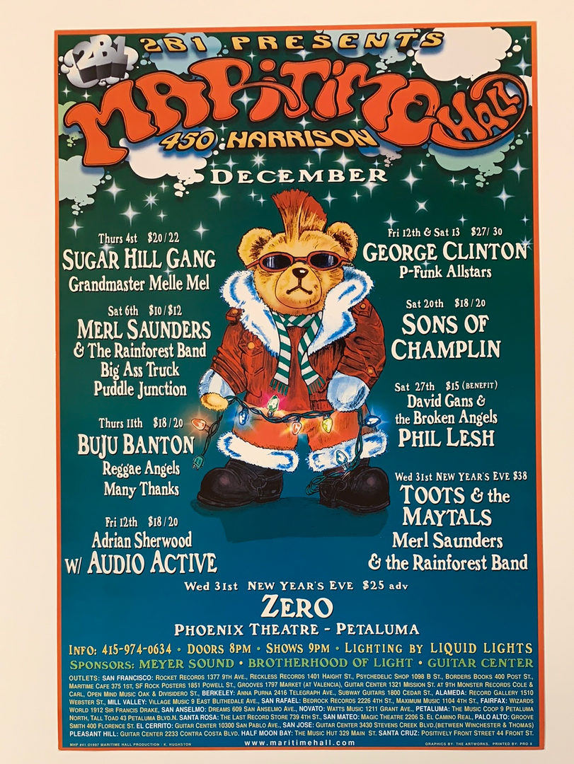 Kathie Hughston Gig Posters MHP 41 George Clinton - 1997 Poster Maritime Hall San Fran 1st 4 Kathie Hughston Gig Posters MHP 41 George Clinton - 1997 Poster Maritime Hall San Fran 1st