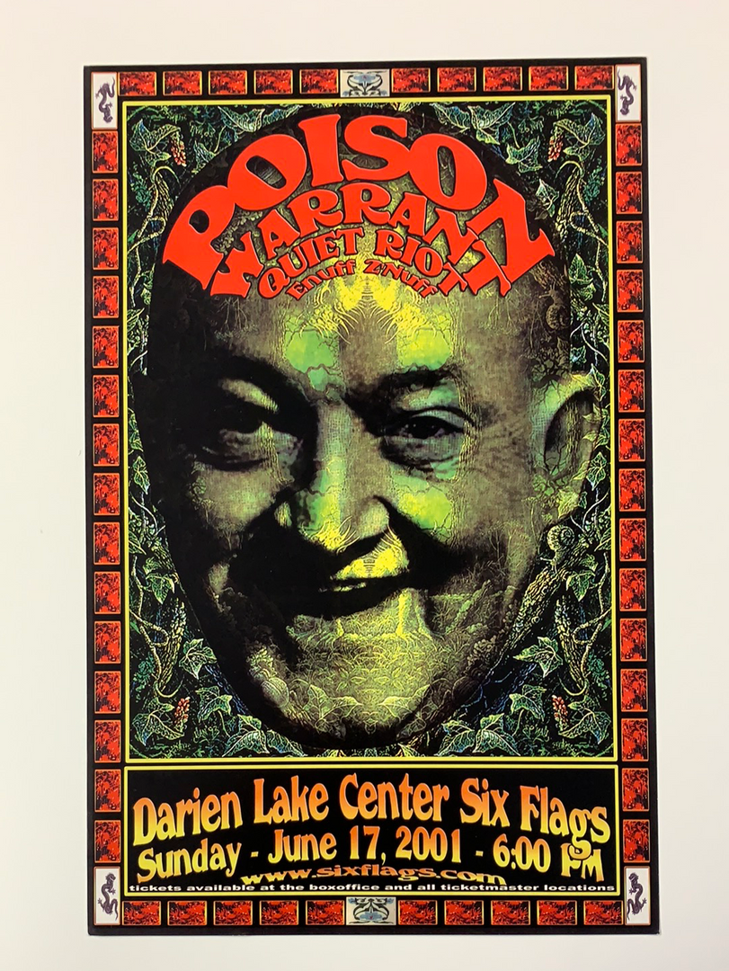 Gig Posters Poison - 2001 FGX Studio Poster Darien Center, NY 4 Gig Posters Poison - 2001 FGX Studio Poster Darien Center, NY