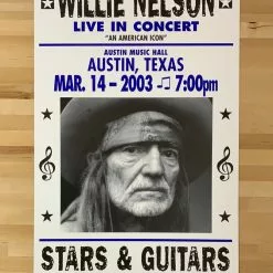 Willie Nelson - 2003 Franks Brothers 3/14 Poster Austin, TX Gig Posters