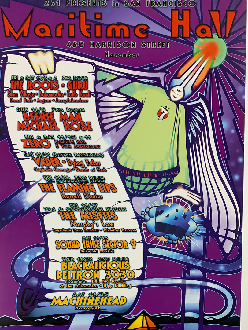 MHP 104 November - 2000 The Artworks Poster Maritime Hall San Fran 1st Gig Posters 3 MHP 104 November - 2000 The Artworks Poster Maritime Hall San Fran 1st Gig Posters