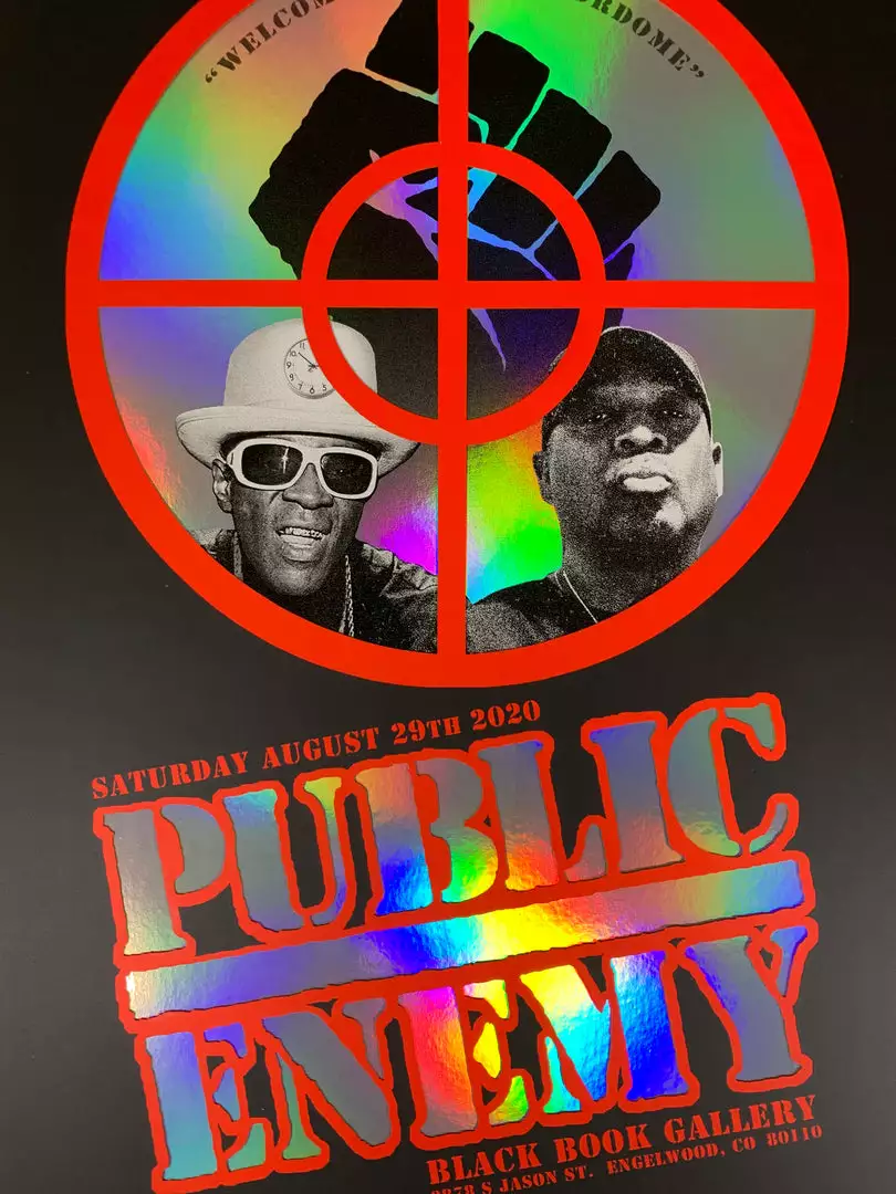 Public Enemy - 2020 Emek Poster Foil With Date The Terrordome, CO Colorado 3 Public Enemy - 2020 Emek Poster Foil With Date The Terrordome, CO Colorado