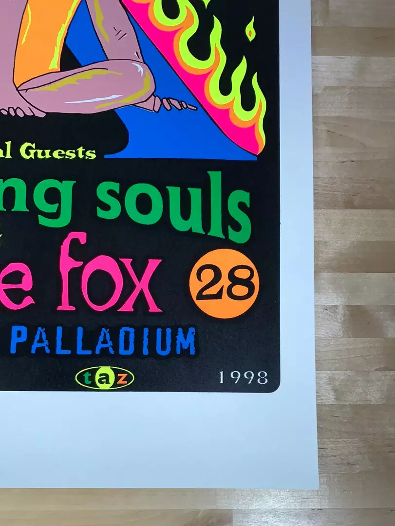 TAZ X - 1998 T.A.Z. Poster Hollywood, CA Palladium 1st Ed Gig Posters 7 TAZ X - 1998 T.A.Z. Poster Hollywood, CA Palladium 1st Ed Gig Posters