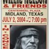 Willie Nelson - 2004 Franks Brothers 7/2 Poster Midland, TX Gig Posters 2 Willie Nelson - 2004 Franks Brothers 7/2 Poster Midland, TX Gig Posters