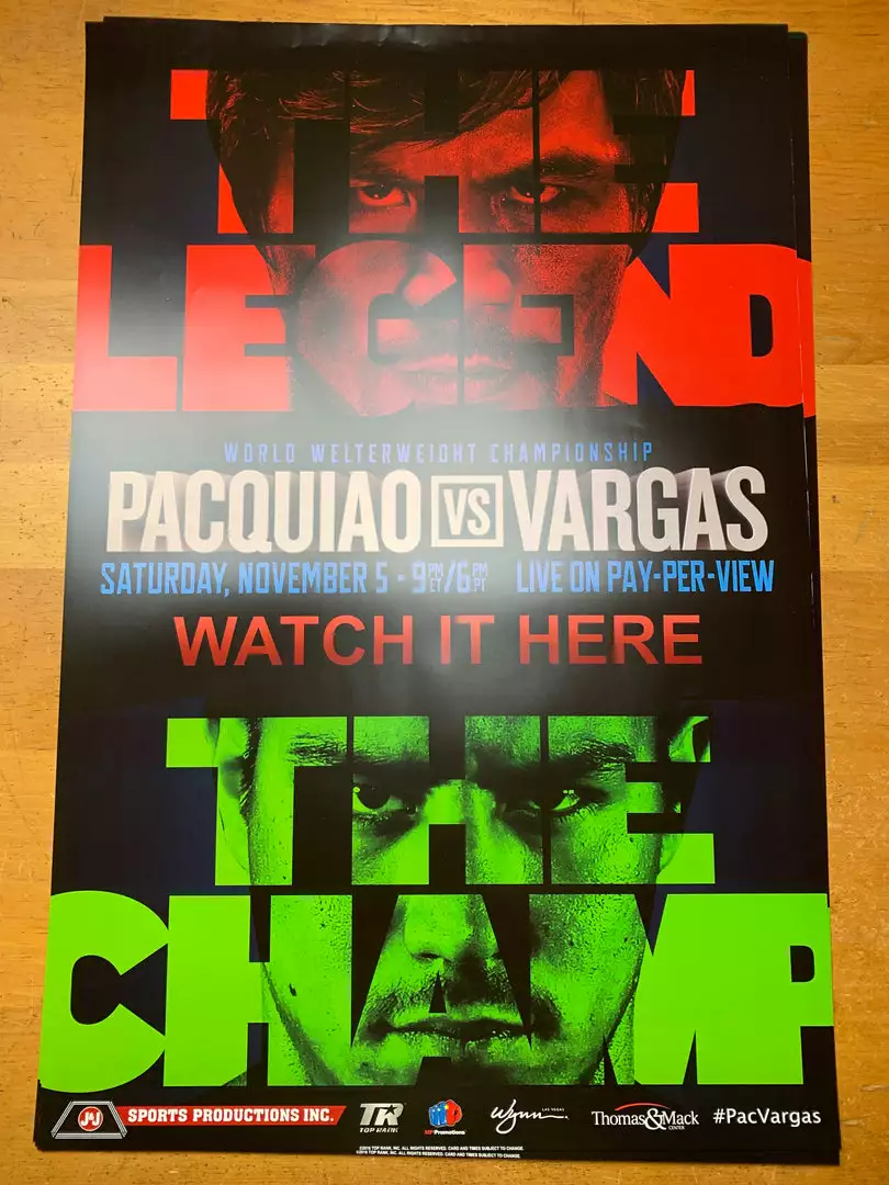 Sold Out Posters Manny Pacquiao Vs. Vargas - Poster Print Boxing 4 Sold Out Posters Manny Pacquiao Vs. Vargas - Poster Print Boxing