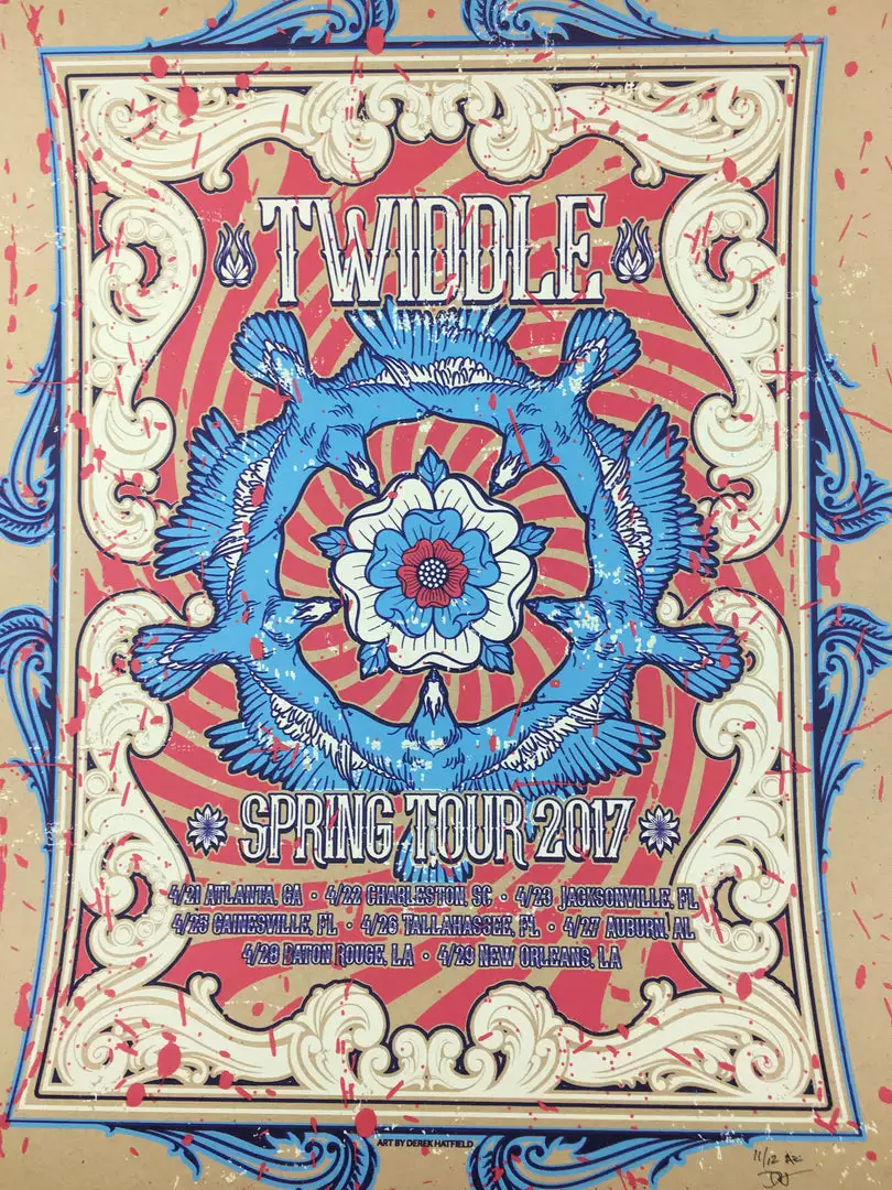 Twiddle - 2017 Derek Hatfield Poster Spring Tour 3 Twiddle - 2017 Derek Hatfield Poster Spring Tour