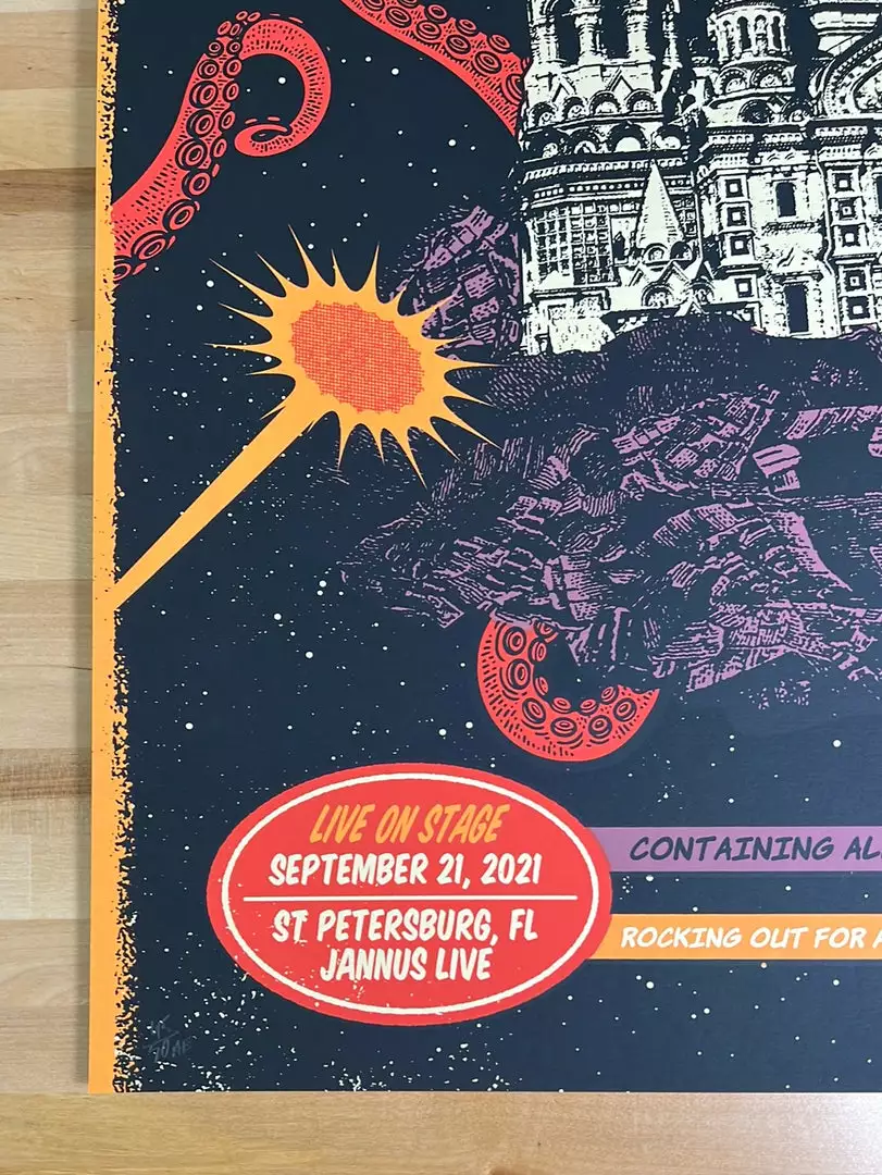 The Black Keys - 2021 Status Serigraph Poster St Petersburgh, FL Gig Posters 8 The Black Keys - 2021 Status Serigraph Poster St Petersburgh, FL Gig Posters