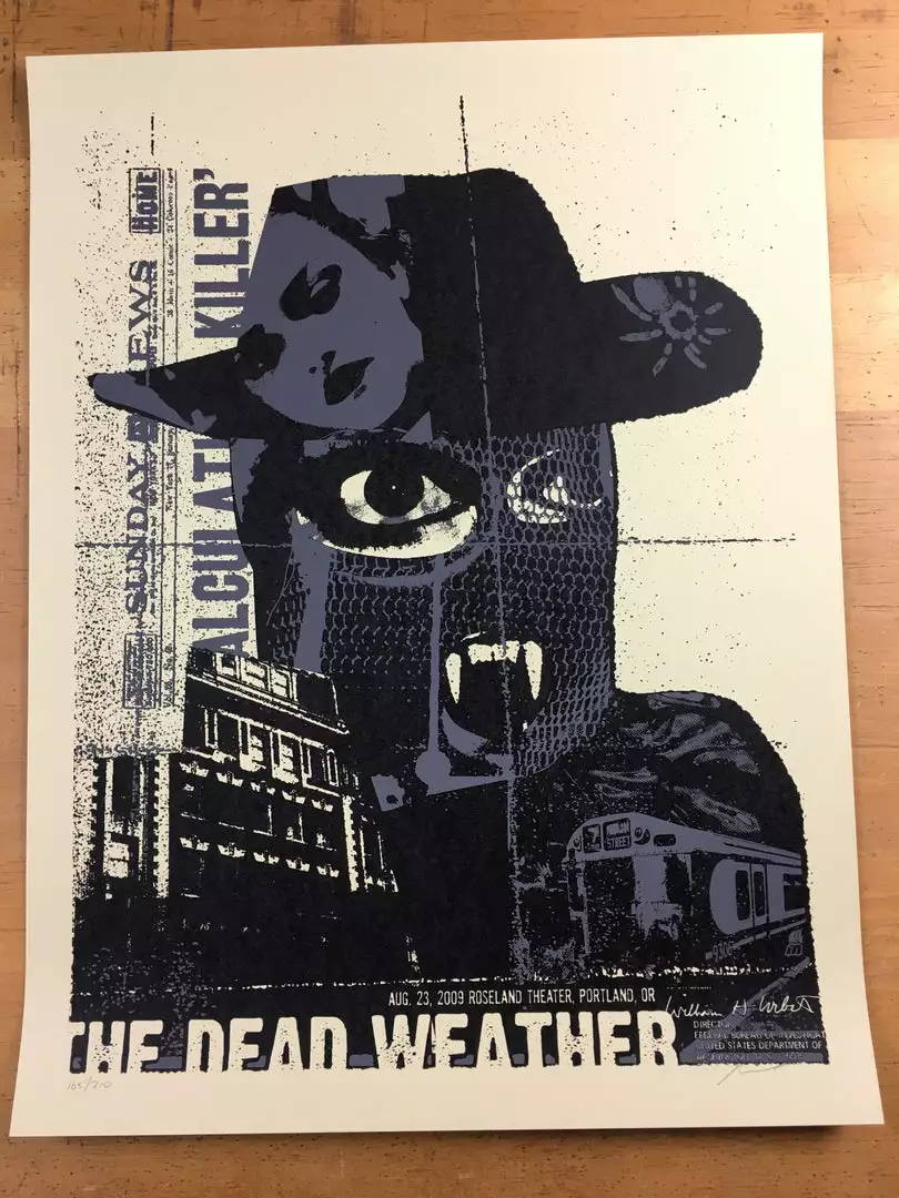 Gig Posters The Dead Weather - 2009 Methane Studios Poster Portland Roseland Theatre 6 Gig Posters The Dead Weather - 2009 Methane Studios Poster Portland Roseland Theatre