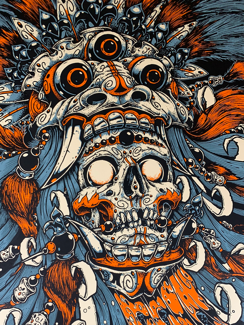 Bali Skull - 2009 Jeral Tidwell Poster Art Print 1st Edition Art Prints 3 Bali Skull - 2009 Jeral Tidwell Poster Art Print 1st Edition Art Prints