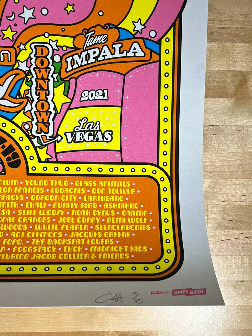 Life Is Beautiful Festival - 2021 Ames Brothers Poster Pearl Metallic Gig Posters 7 Life Is Beautiful Festival - 2021 Ames Brothers Poster Pearl Metallic Gig Posters