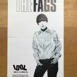 Sold Out Posters The Fags - Idol Records Original Poster Detroit, MI Dallas, TX Gig Posters