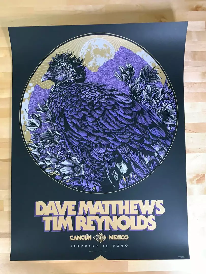Dave Matthews Band - 2020 Ken Taylor Poster Cancun, MEX 4 Dave Matthews Band - 2020 Ken Taylor Poster Cancun, MEX