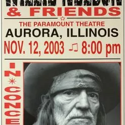 Gig Posters Willie Nelson - 2003 Franks Brothers 11/12 Poster Aurora, IL