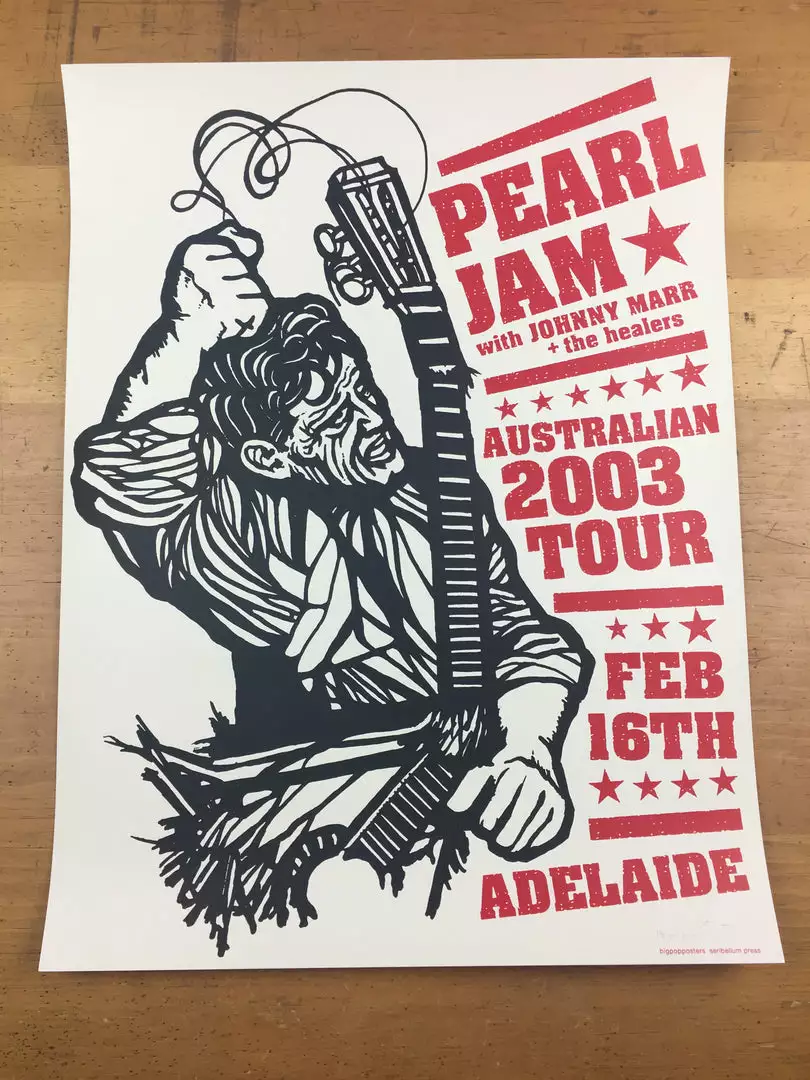 Ames Brothers Pearl Jam - 2003 Ames Design Poster Adelaide, AUS Entertainment Center Gig Posters 5 Ames Brothers Pearl Jam - 2003 Ames Design Poster Adelaide, AUS Entertainment Center Gig Posters