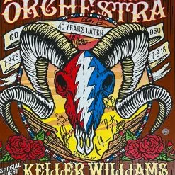 Sold Out Posters Colorado Dark Star Orchestra - 2018 Poster Autographed Red Rocks Morrison, CO